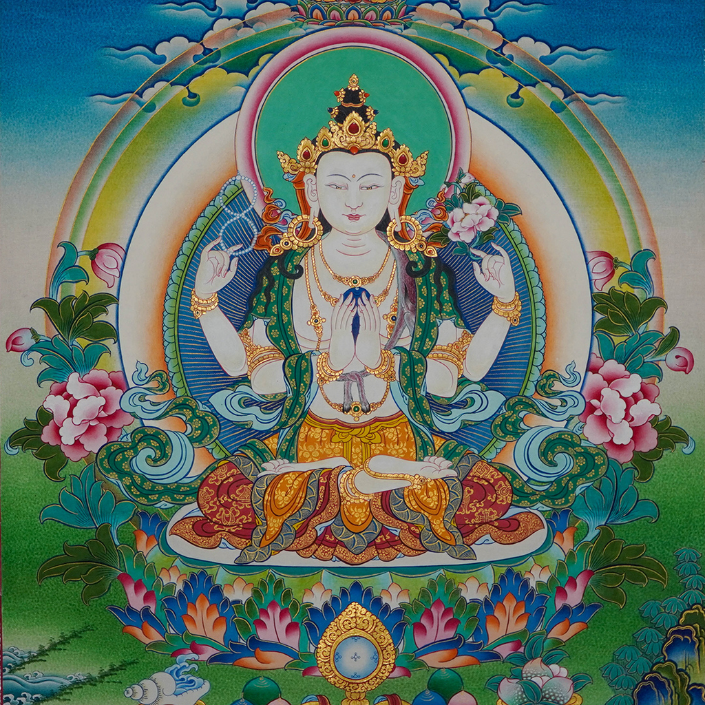 Avalokiteshvara - Chenrezig Thangka, Variante A