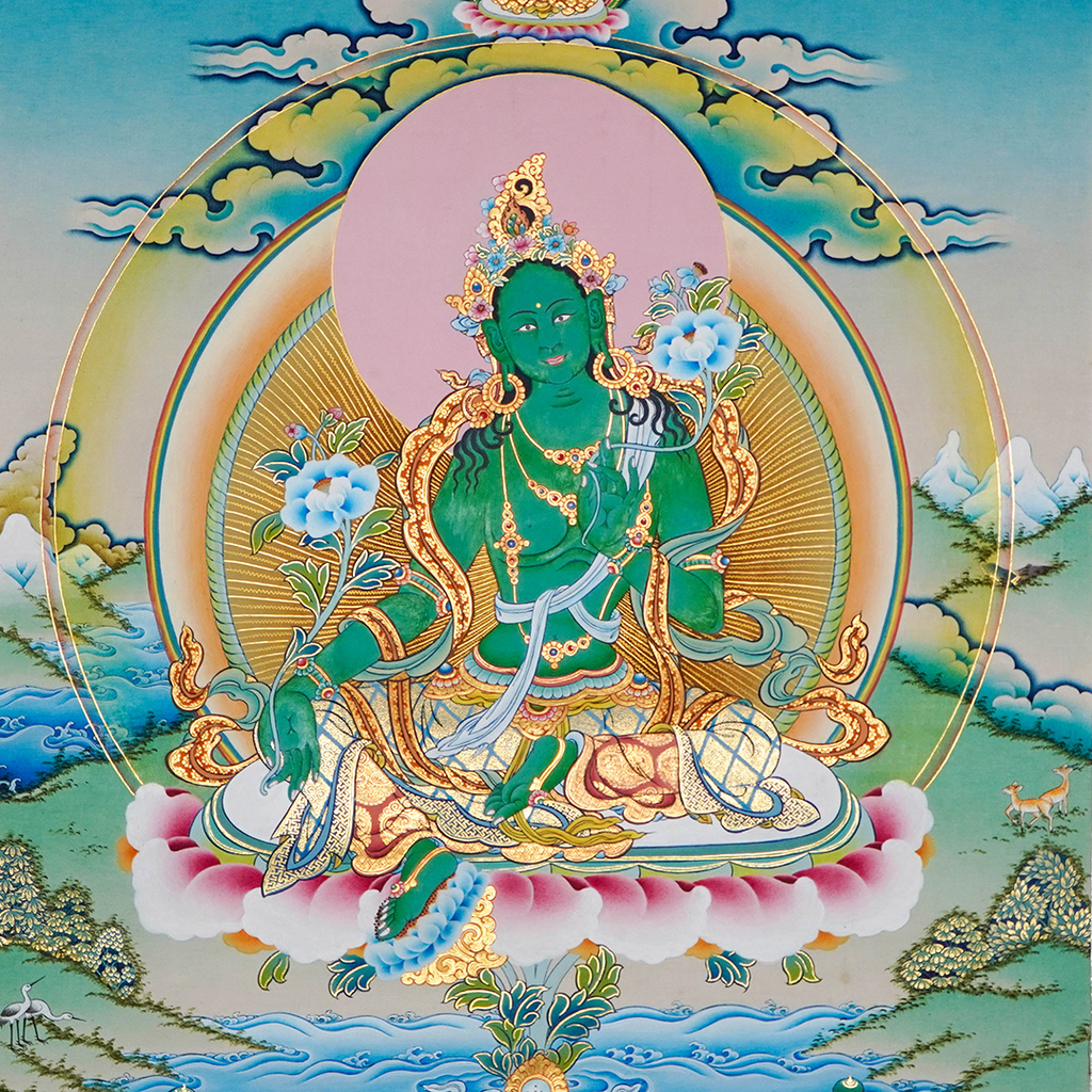 Grüne Tara Thangka