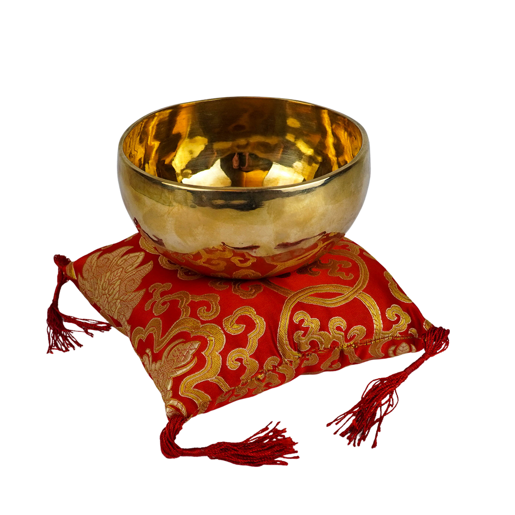 Klangschale mit Kissen